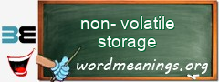 WordMeaning blackboard for non-volatile storage